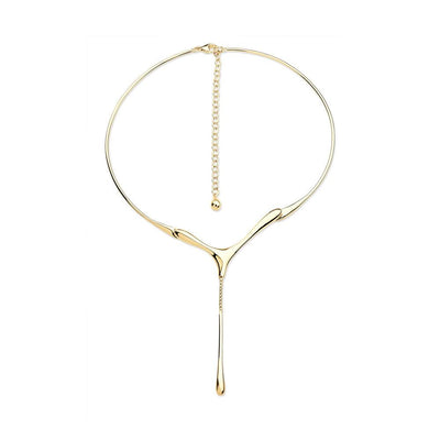 Lucy Q Drop Gold Necklace - Rococo Jewellery