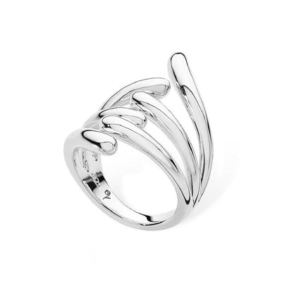 Silver 6 Drop Ring - Rococo Jewellery