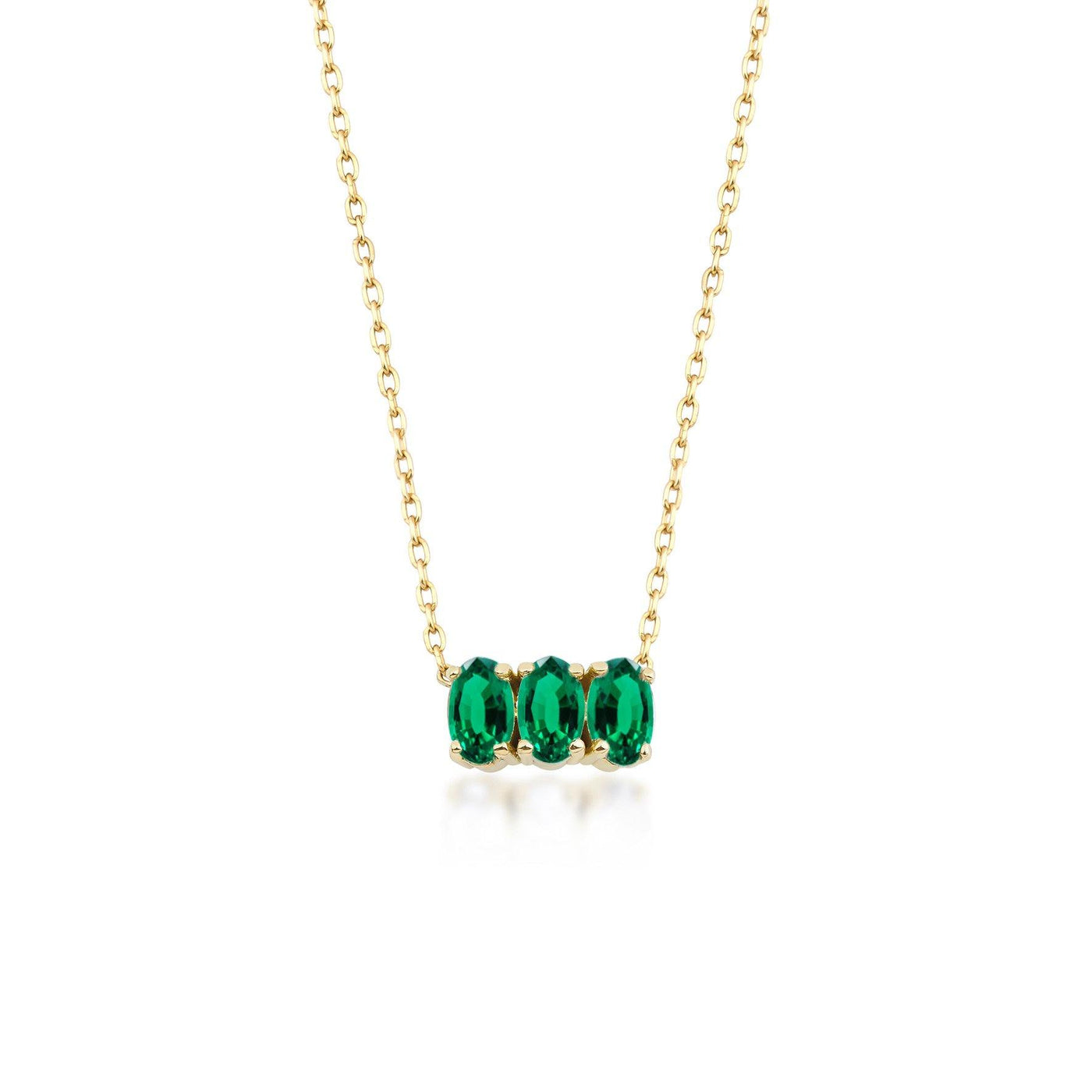 GFG Jewellery Dumon Emerald Necklace - 18ct Gold - Rococo Jewellery