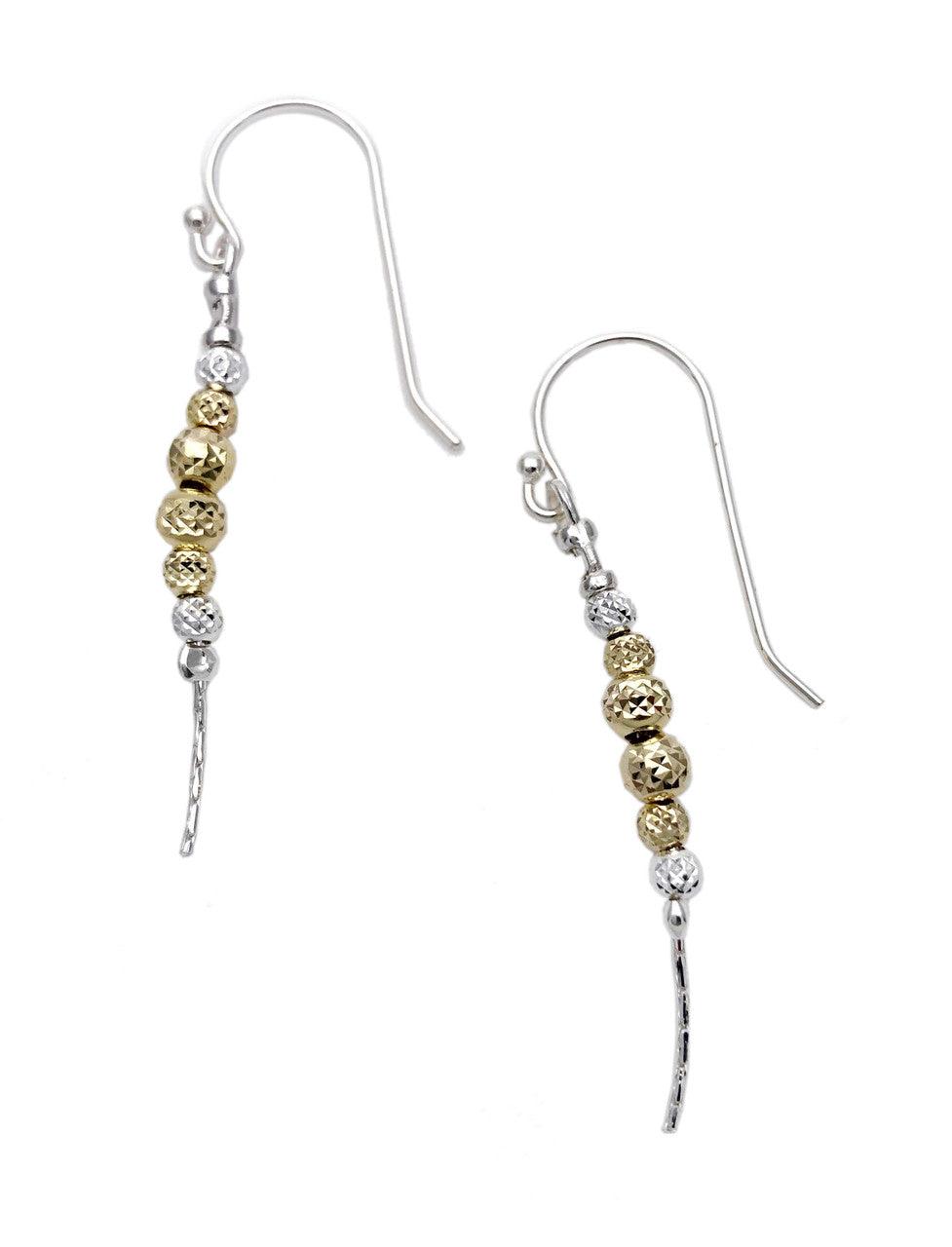 Aviv Gold and Silver Bead Earrings - Rococo Jewellery
