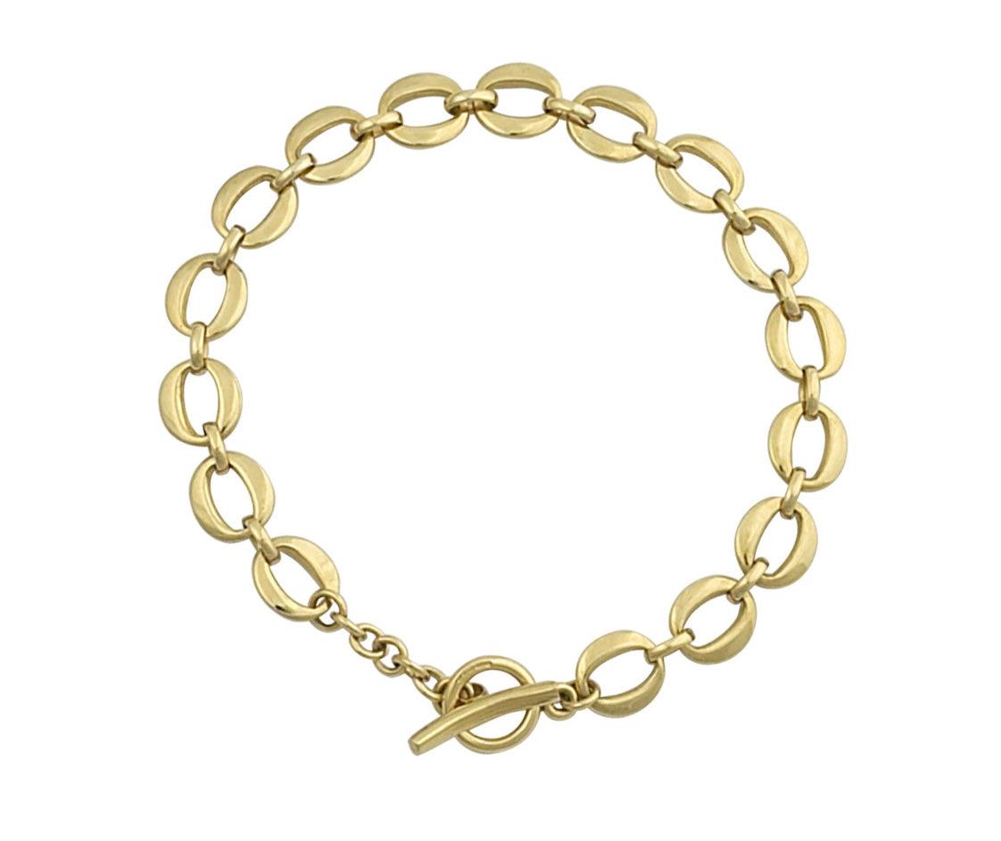 9ct Gold Echo Oval Links Bracelet - Rococo Jewellery