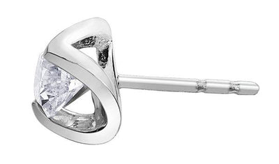 9ct White Gold 0.40ct Diamond Stud Earrings - Rococo Jewellery