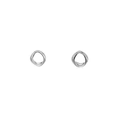 Silver Organic Stud Earring - Rococo Jewellery