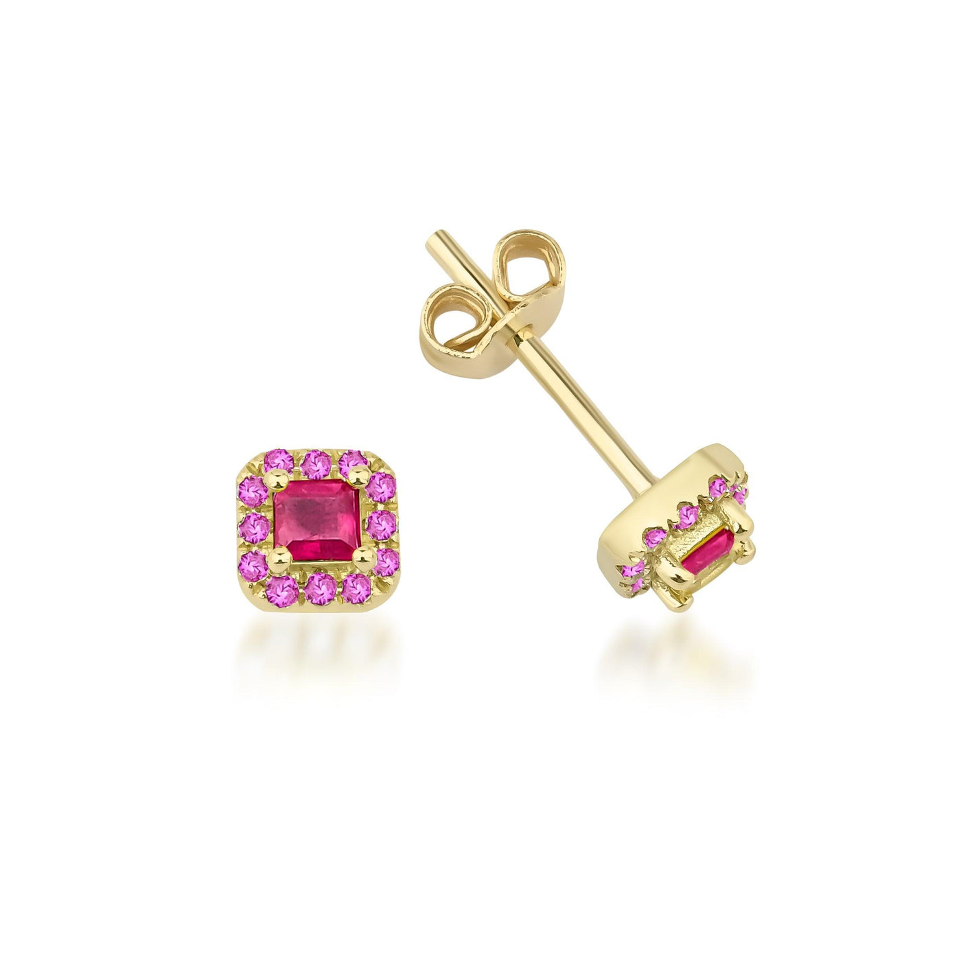 Fortuna Ruby & Pink Sapphire Earrings - Rococo Jewellery