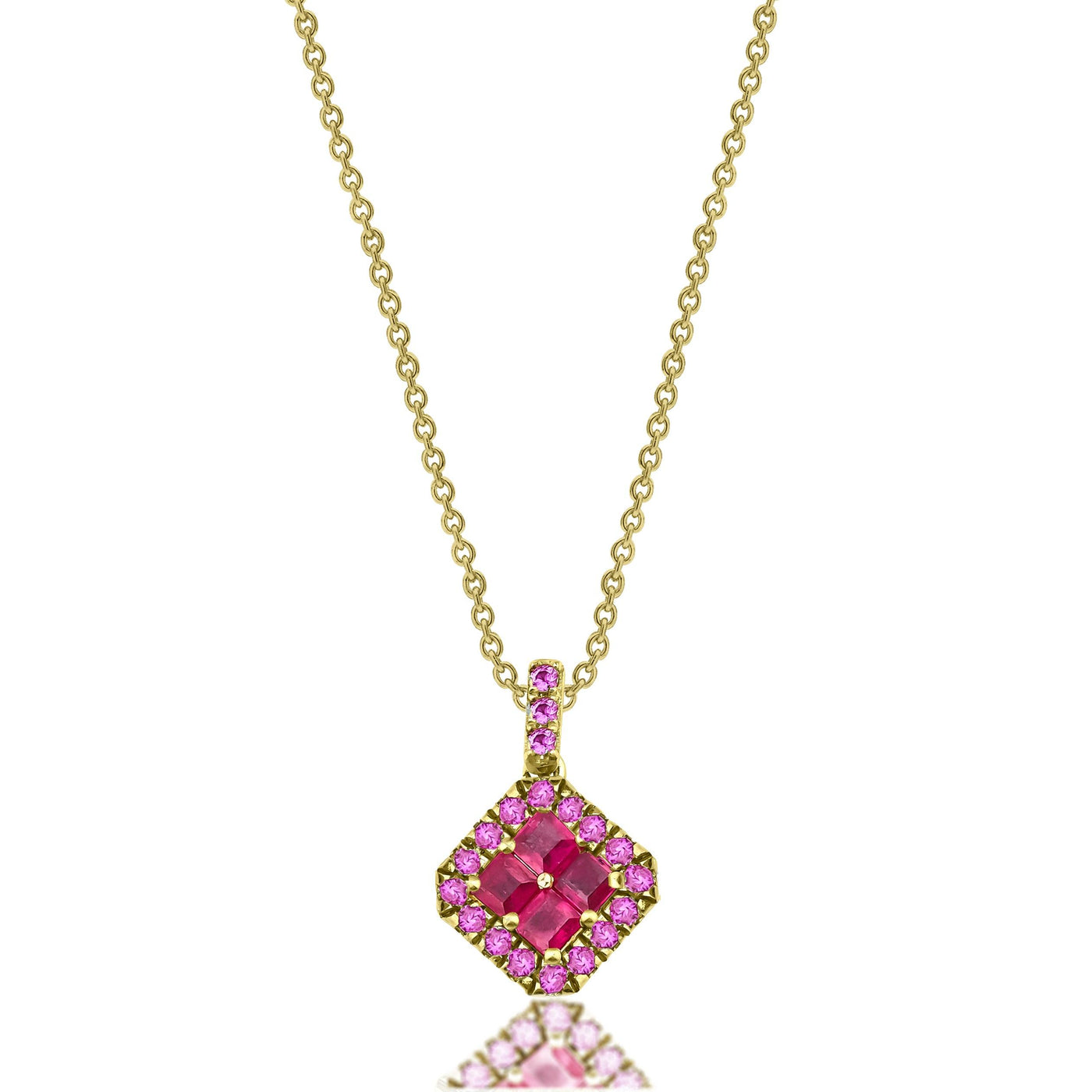 Fortuna Ruby & Pink Sapphire Necklace - Rococo Jewellery