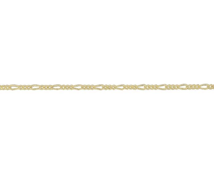 9ct Gold Figaro Bracelet - Rococo Jewellery