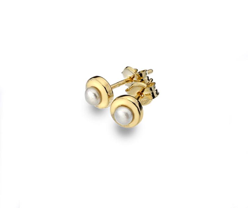 9ct Gold Freshwater Pearl Stud Earrings - Rococo Jewellery
