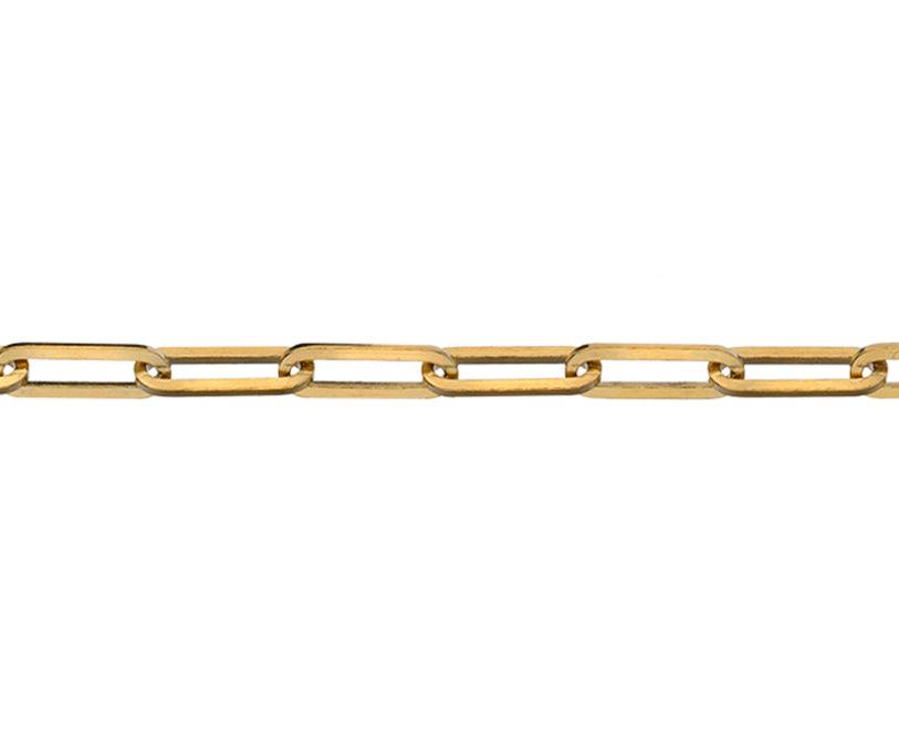 9ct Gold Long Square Links Bracelet - Rococo Jewellery