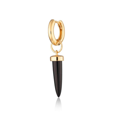 Scream Pretty Black Spike Single Huggie Earring - Rococo Jewellery