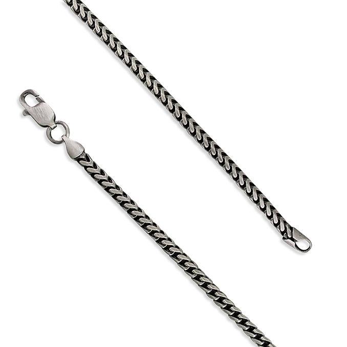 51cm/21cm Oxidised Chain Necklace or Bracelet - Sterling Silver - Rococo Jewellery