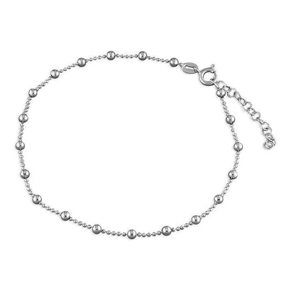 Bead Chain Anklet - Sterling Silver & Gold Vermeil - Rococo Jewellery