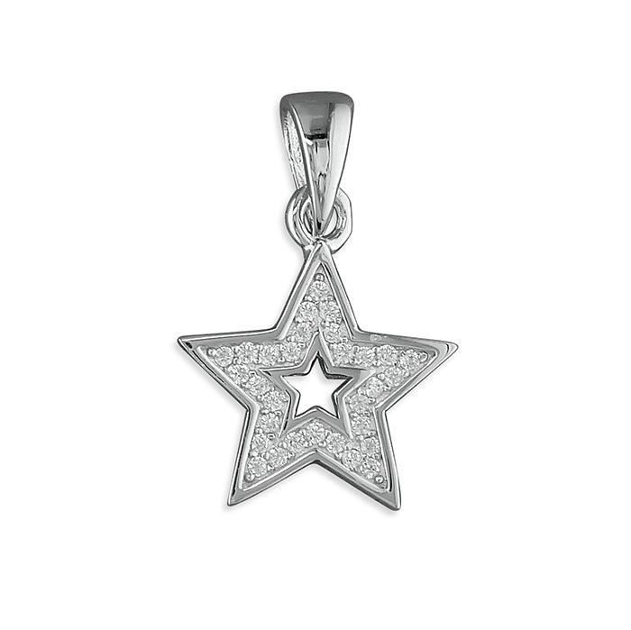 CZ Cut Out Star Pendant - Rococo Jewellery
