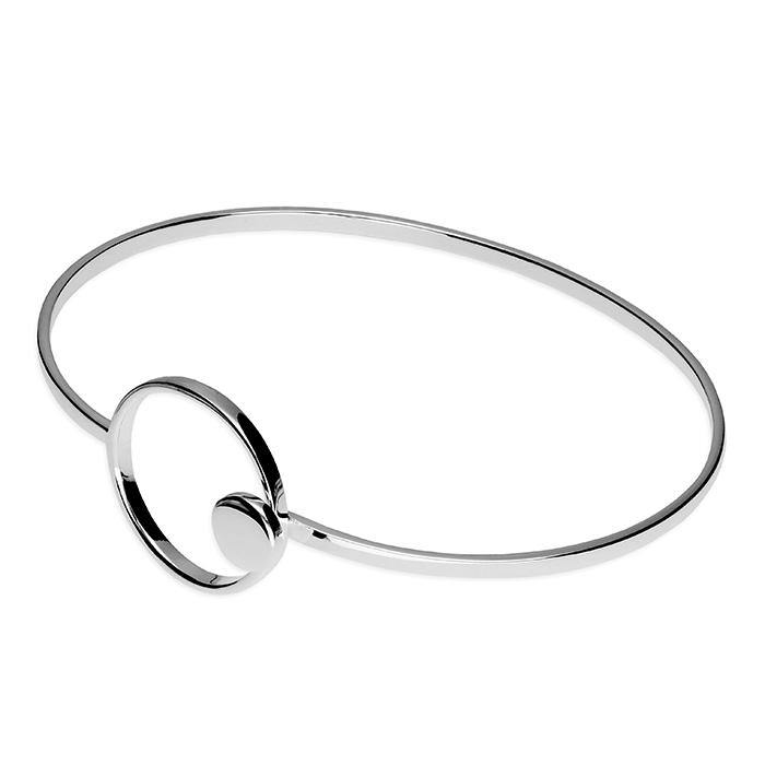 Hook-In Circle Bangle - Sterling Silver - Rococo Jewellery