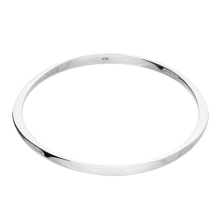 Curled Bangle - Sterling Silver - Rococo Jewellery