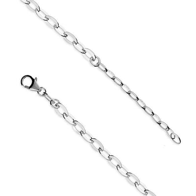 41-46cm Sterling Silver Belcher Chain Necklace - Rococo Jewellery