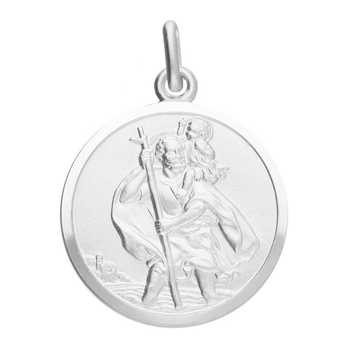 Sterling Silver Saint Christopher Pendant - Rococo Jewellery