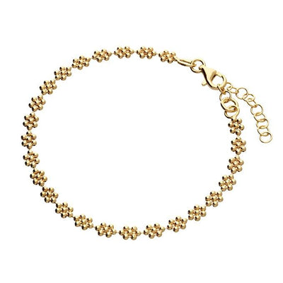 Bead Flower Bracelet - Yellow Gold Vermeil - Rococo Jewellery