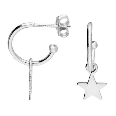 Star Charm Hoop Earrings - Rococo Jewellery