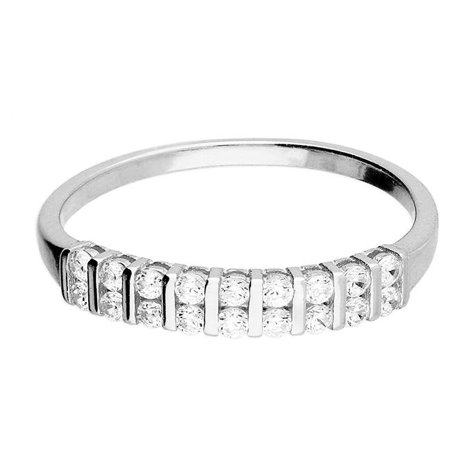Sterling Silver Baguette Style Ring - Rococo Jewellery