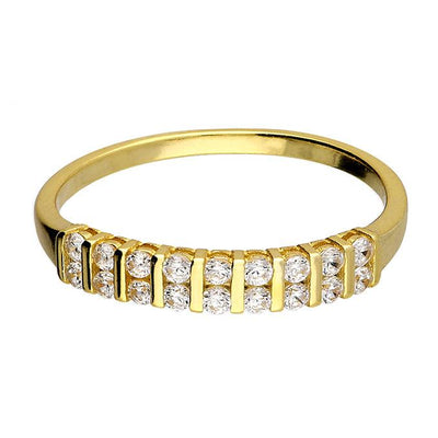 Baguette Style Ring - Yellow Gold Vermeil - Rococo Jewellery