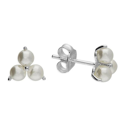 Silver Pearl Stud Earrings - Rococo Jewellery