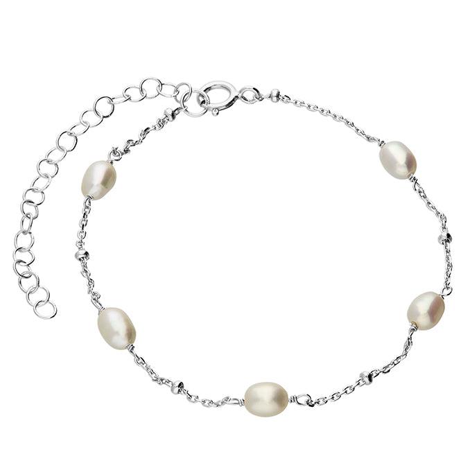 Silver Bracelet with Freshwater Pearls - Rococo Jewellery