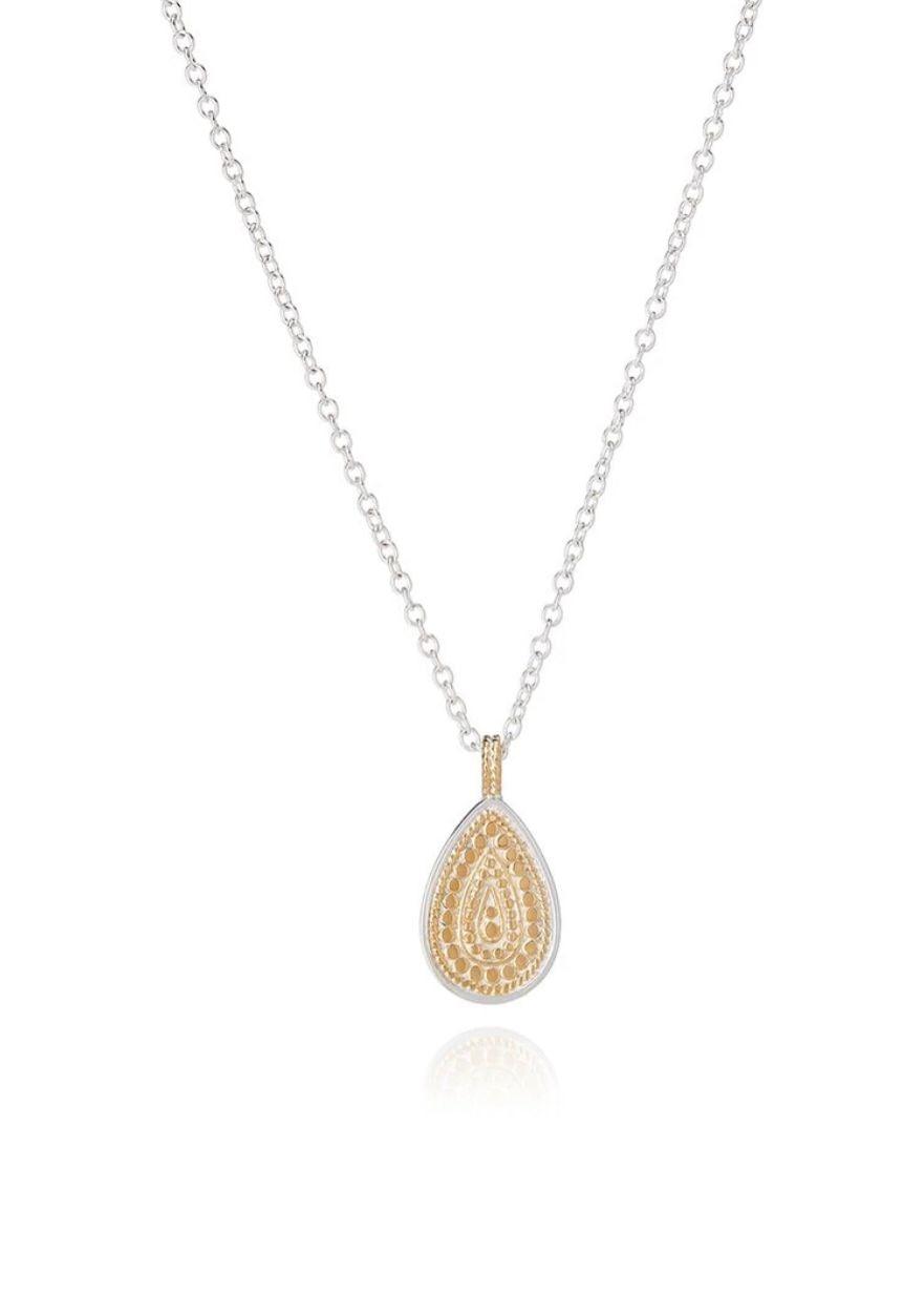 Anna Beck Classic Teardrop Necklace - Reversible - Rococo Jewellery
