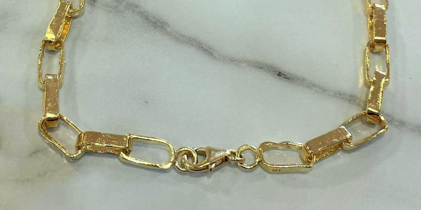 Saphirim Oval Link Necklace - 18ct Gold Vermeil - Rococo Jewellery