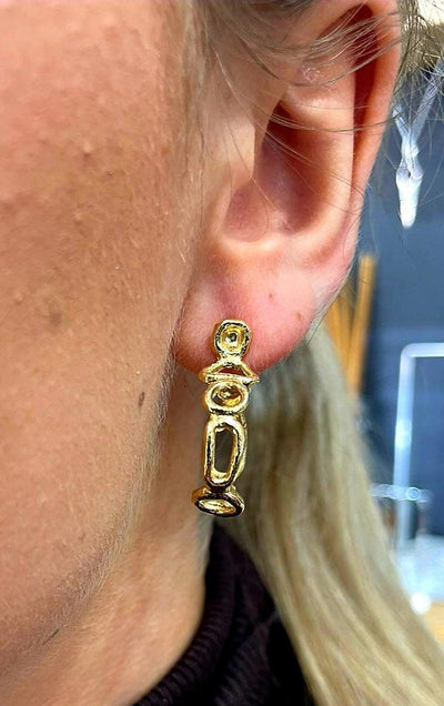 Saphirim Gold Vermeil Circle Hoop Earrings - Rococo Jewellery