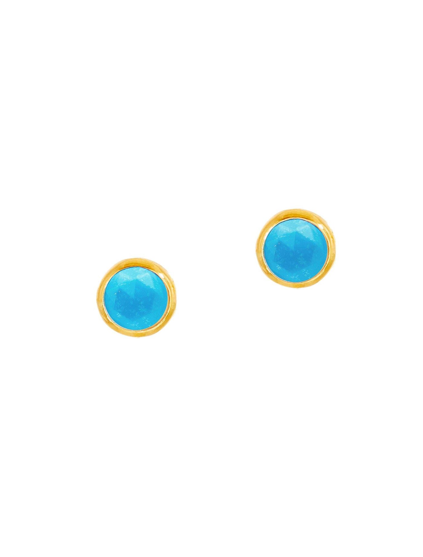Luceir Stellar Turquoise Birthstone Studs - December - Rococo Jewellery