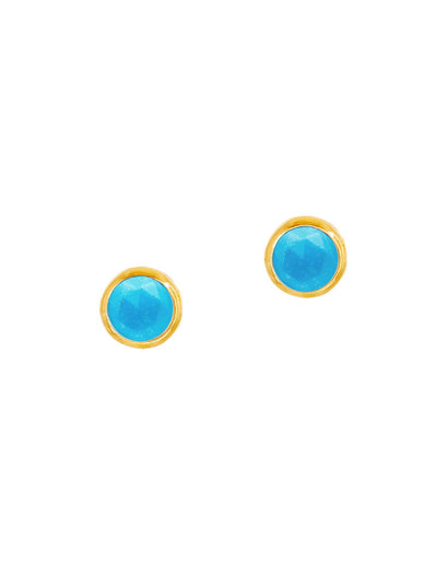 Luceir Stellar Turquoise Birthstone Studs - December - Rococo Jewellery