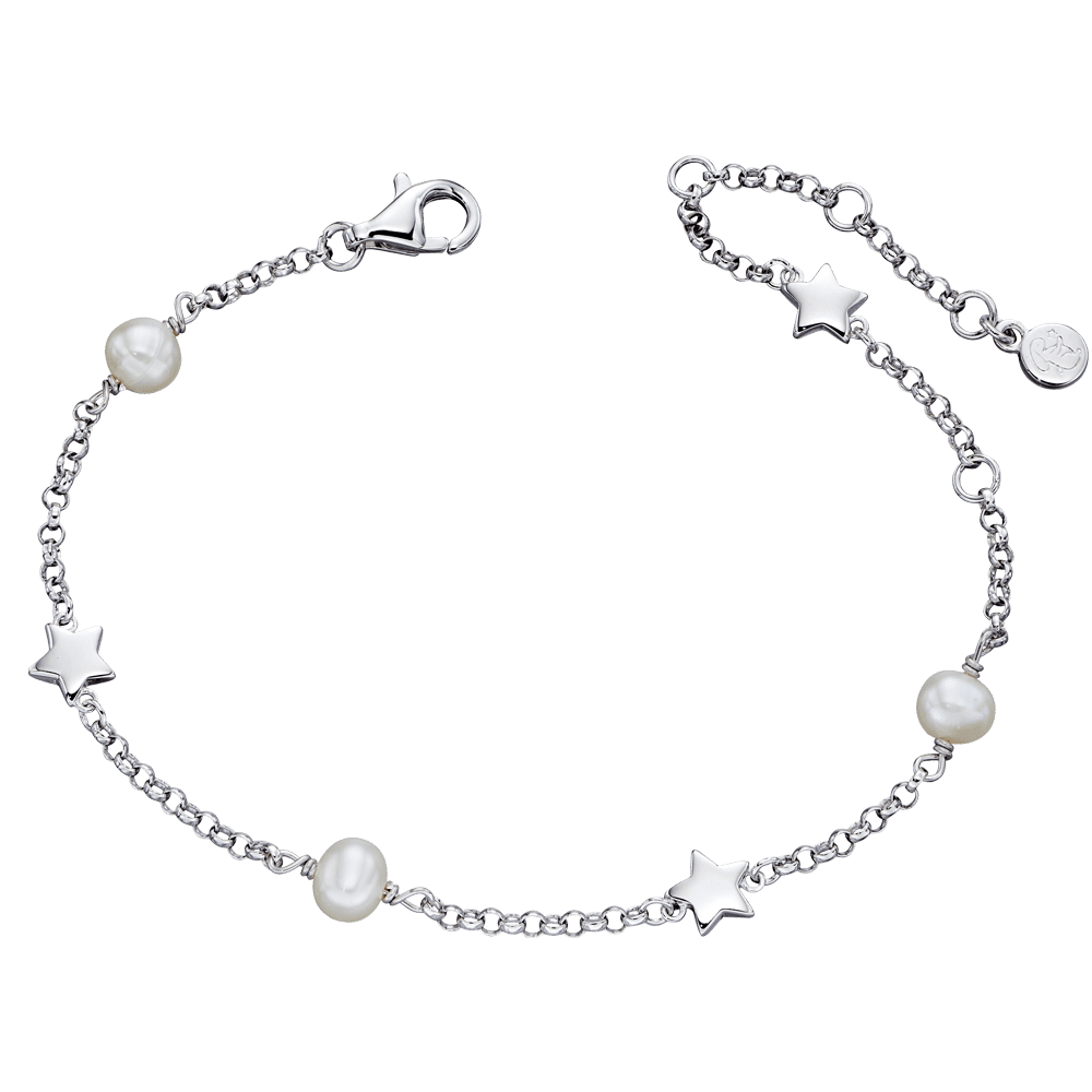 Little Star Anja- Freshwater Pearl & Star Bracelet - Rococo Jewellery