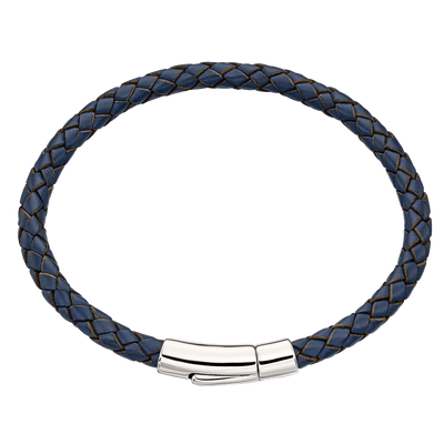 Little Star Reed - Mens Navy Leather Bracelet - Rococo Jewellery
