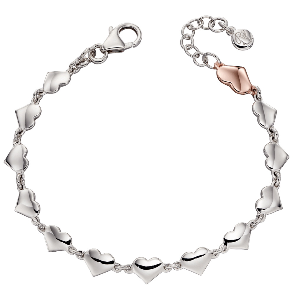 Little Star Eos Multi Heart Bracelet with Rose Gold - Rococo Jewellery