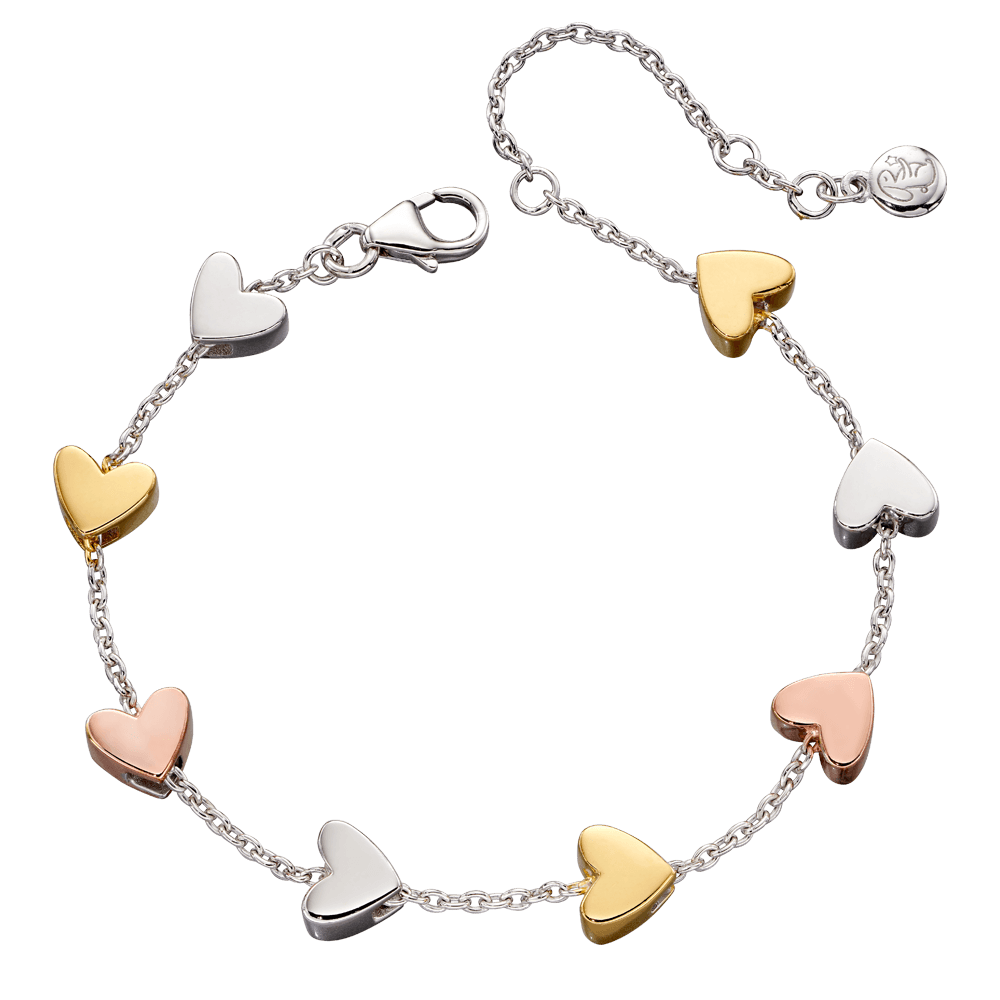 Little Star Niesha- 3 Coloured Heart Bracelet - Rococo Jewellery