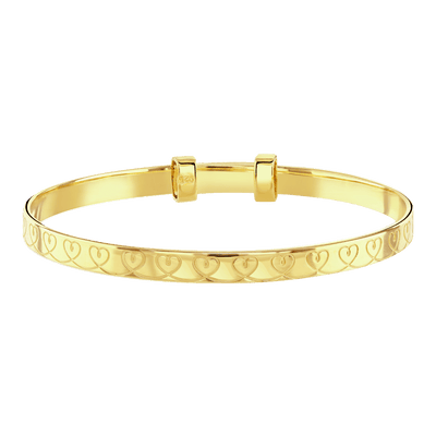 Little Star Jewellery Amari Gold Hearts Bangle - Rococo Jewellery