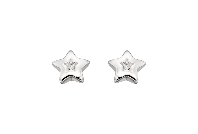Little Star Noor Diamond Star Stud Earrings - Rococo Jewellery