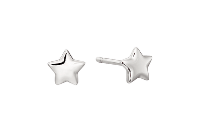 Little Star Ava-Plain Small Star Stud Earrings - Rococo Jewellery