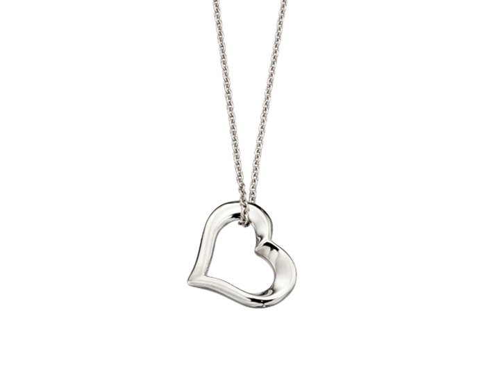 Little Star Sterling Silver India Open Heart Necklace - Rococo Jewellery