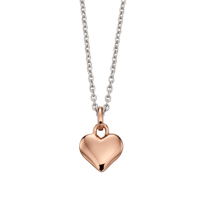 Little Star Rose Gold Skyler Heart Pendant Necklace - Rococo Jewellery