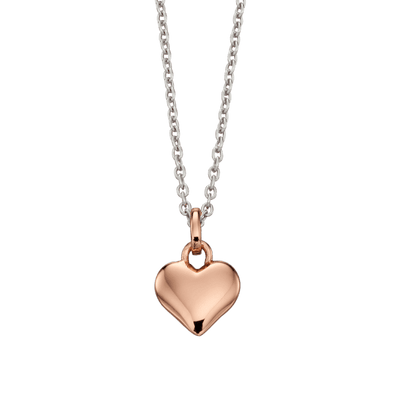 Little Star Rose Gold Skyler Heart Pendant Necklace - Rococo Jewellery