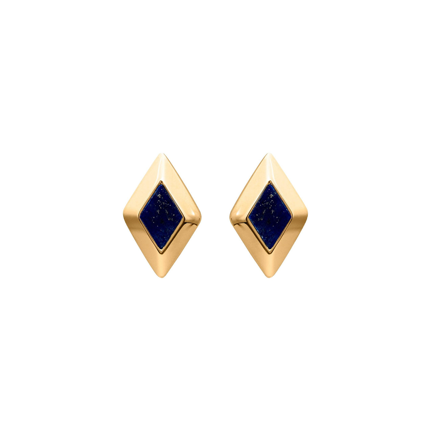 Unique & Co Gold and Lapis Stud Earrings - Rococo Jewellery