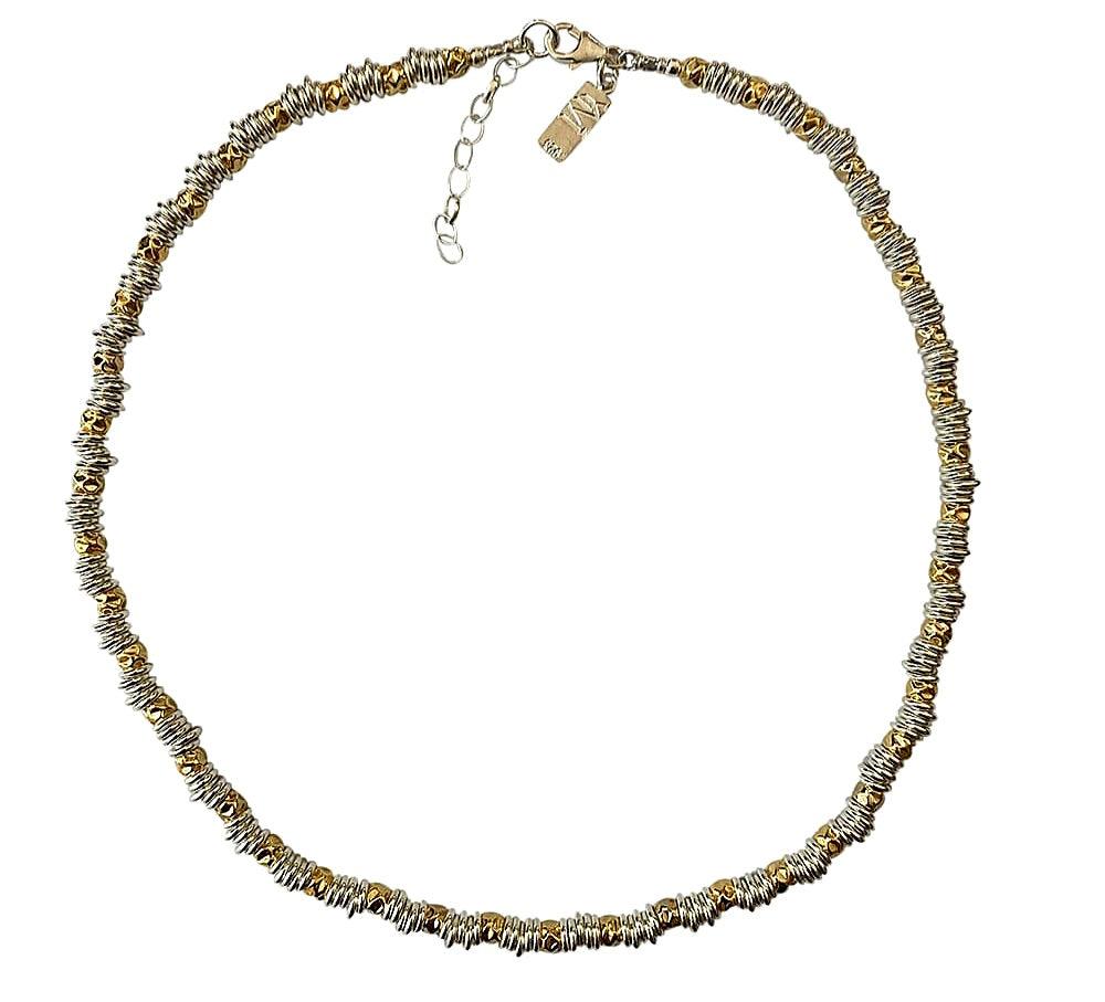 Yaron Morhaim Textured Sweetie Silver & Gold Necklace - Rococo Jewellery