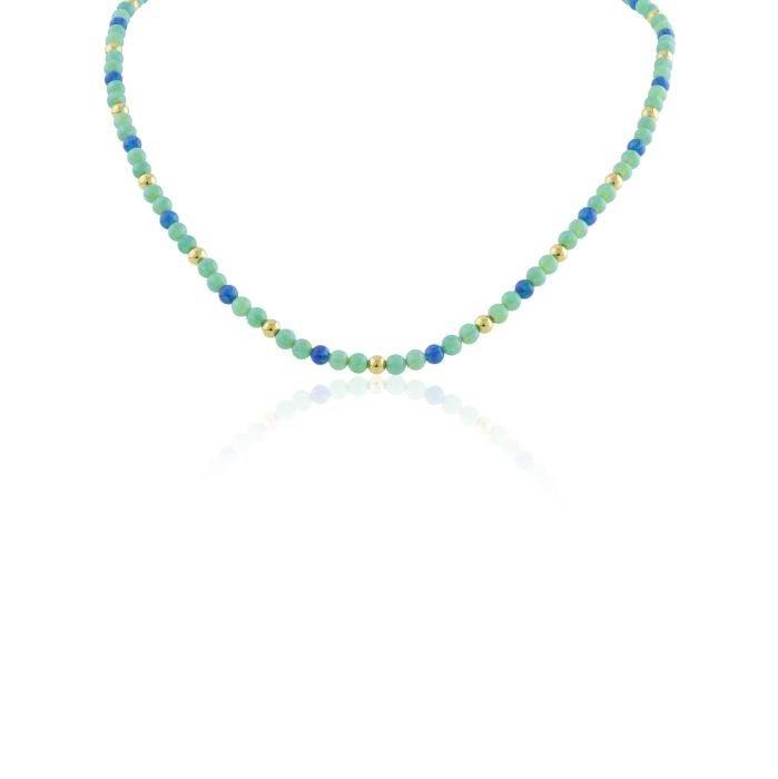 Lavan Green and Blue Opal Necklace - Rococo Jewellery