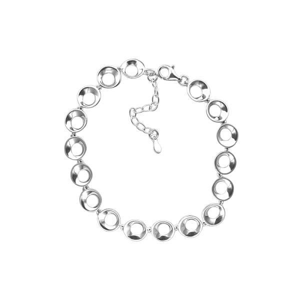 Sterling Silver Circles Bracelet - Rococo Jewellery