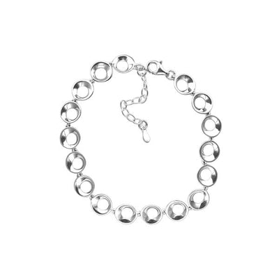Sterling Silver Circles Bracelet - Rococo Jewellery