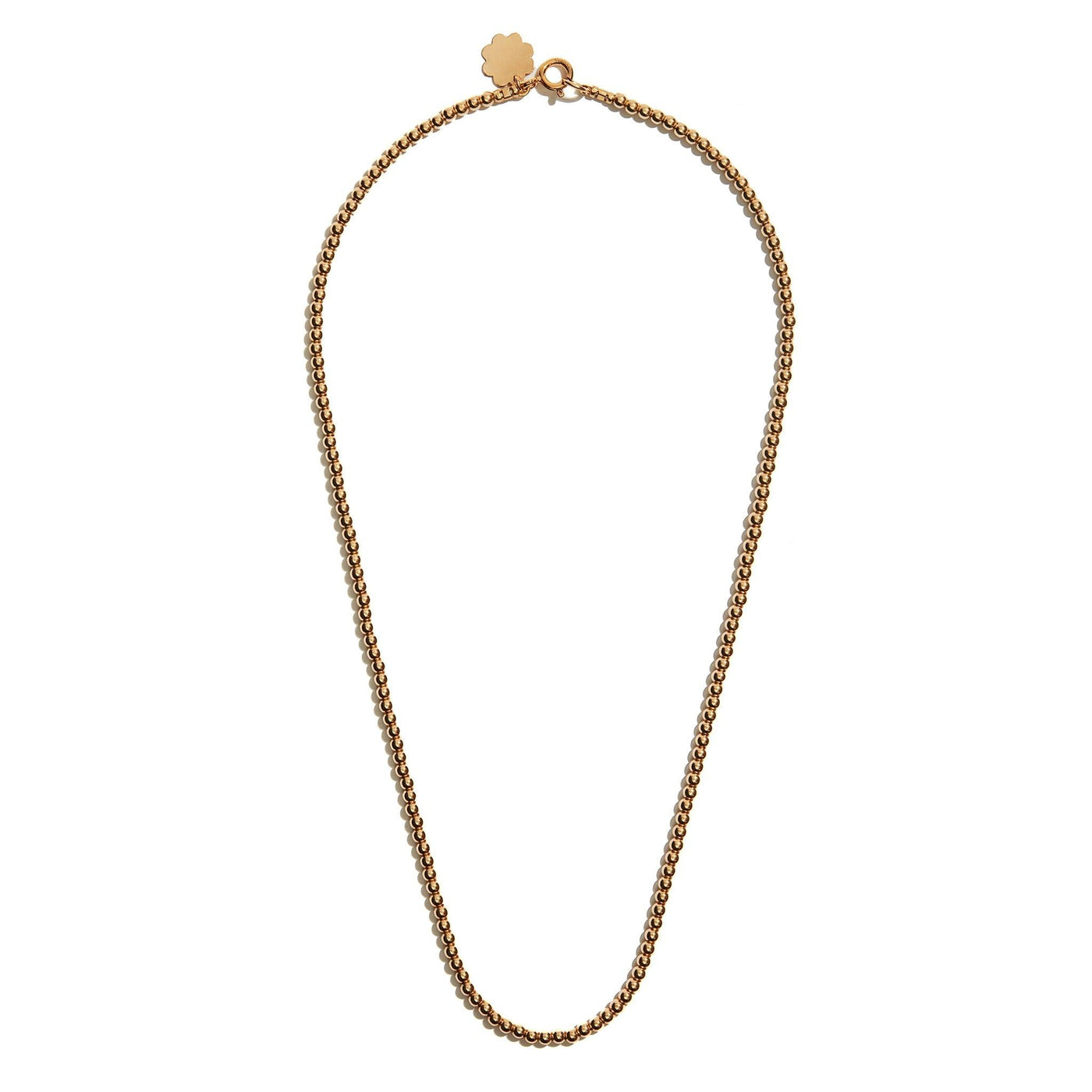 14ct Yellow Gold Beads Necklace - Rococo Jewellery