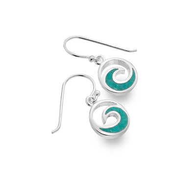 Sea Gems Turquoise Wave Drop Earrings - Rococo Jewellery