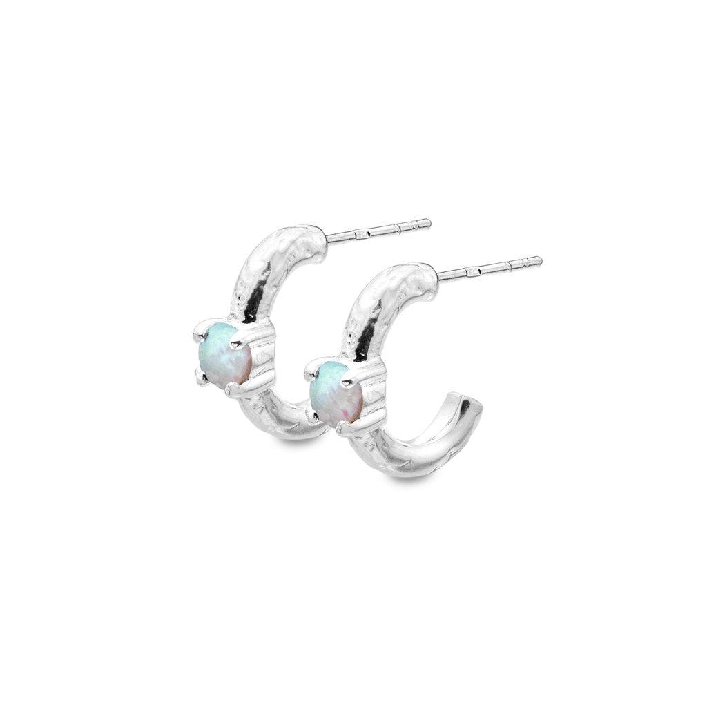 Sea Gems Opalite Mini Hoop Earrings - Rococo Jewellery