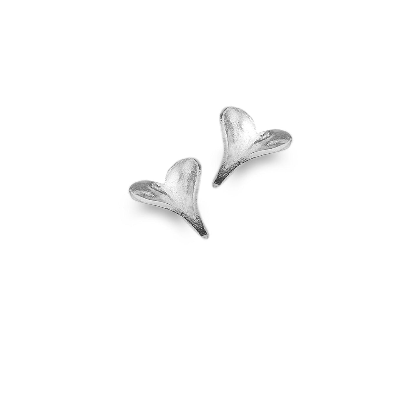 Heart Shaped Leaf Stud Earrings - Rococo Jewellery